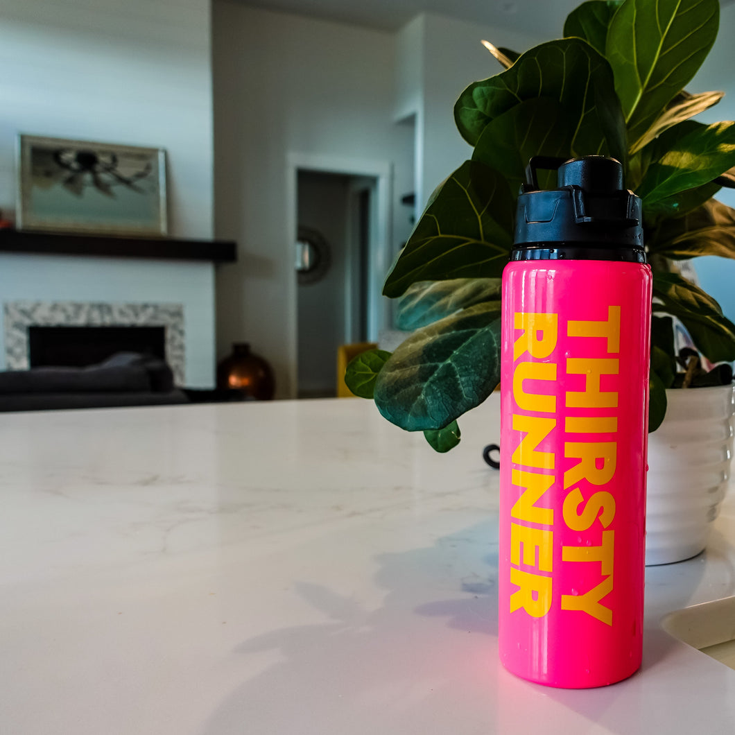 Thirsty Runner // Talk Running to Me (Double-Sided) Water Bottle 28 oz
